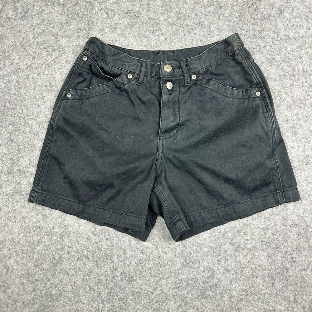 Vintage Express Campagnie Internationale Shorts Womens 3/4 Faded Black Cotton